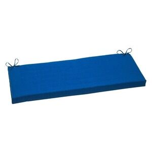 Solid Rectangular Outdoor Soft Reversible Cushion For Patio Garden Bench in Blue